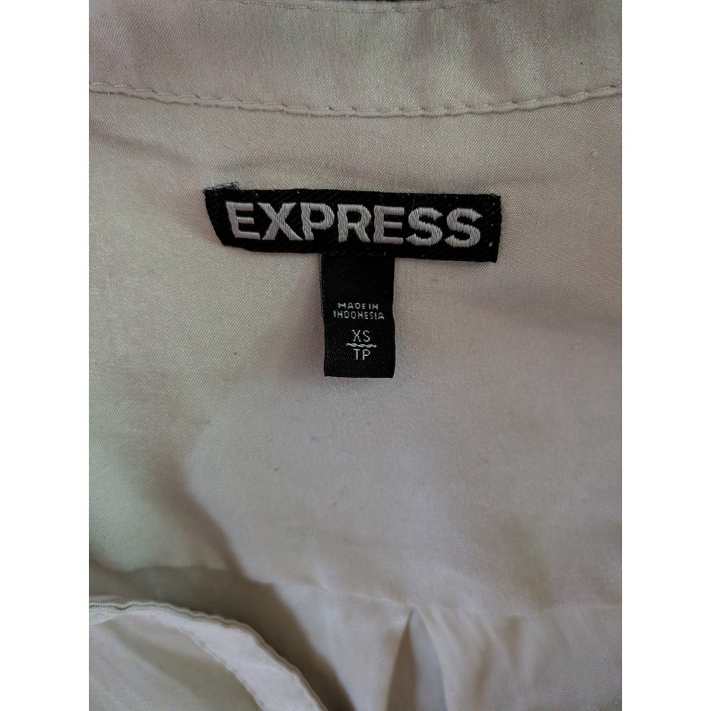 Express Womens Tan Sleeveless Henley Elastic Waist Mini Utility Shirt Dress XS - Picture 4 of 5